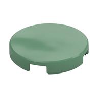 Tile Round 2 × 2 with Bottom Stud Holder Sandgrün