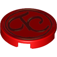 Tile Round 2 × 2 with Stylized 'TC' Print Rot