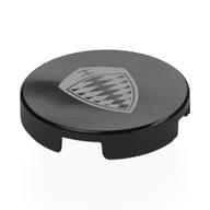 Tile Round 2 × 2 with Silver Koenigsegg Logo Print