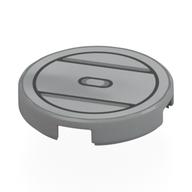 Tile Round 2 × 2 with Black Circle, Lines print Light Bluish Gray