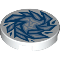 Tile Round 2 × 2 with Ice Print White