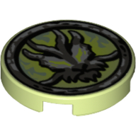 Tile Round 2 × 2 with Airjitzu Ghost Print Gelbgrün