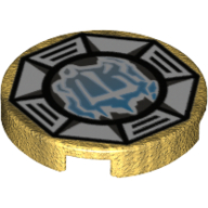 Tile Round 2 × 2 with Airjitzu Ice Symbol Print