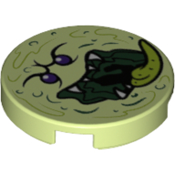 Tile Round 2 × 2 with Ghost Face Print