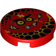 Tile Round 2 × 2 with Nexo Knights Globlin Face Print