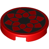Tile Round 2 × 2 with Star Wars Eclipse Fighter Logo Print Rot