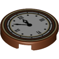 Tile Round 2 × 2 with Roman Numerals Clock Print