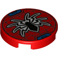 Fliese rund 2 × 2 mit Spider-Man-Logo (bedruckt)