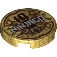 Tile Round 2 × 2 with 'Ninjago 10 Years' Print
