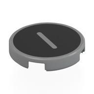 Tile Round 2 × 2 with 'I' on Black Background Print