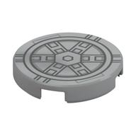 Tile Round 2 × 2 with 6 Metal Beams Print