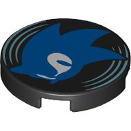 Tile Round 2 × 2 with Blue Sonic the Hedgehog print Black