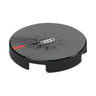 Tile Round 2 × 2 with Silver Stripes, Audi Logo print Black