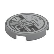 Tile Round 2 × 2 with Conduits print Hellblaugrau