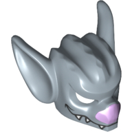 Mask Bat with Fangs and Purple Nose Print Sand Blue
