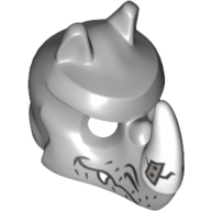 Mask Rhino with Repaired Horn Print Light Bluish Gray