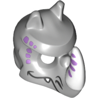 Mask Rhino with Striped Horn Print Light Bluish Gray