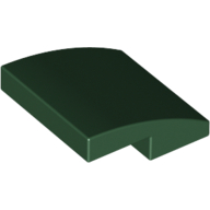 Brick Curved 2 × 2 × 2/3 Dark Green