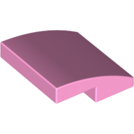 Brick Curved 2 × 2 × 2/3 Bright Pink