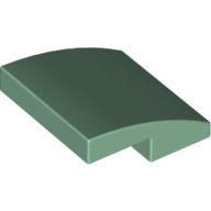 Brick Curved 2 × 2 × 2/3 Sand Green