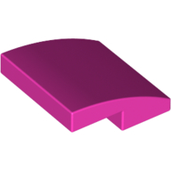 Brick Curved 2 × 2 × 2/3 Dark Pink