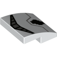 Brick Curved 2 × 2 × 2/3 with Stormtrooper Breathing Mask print White