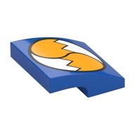 Brick Curved 2 × 2 × 2/3 with Tail's Tails print Blau