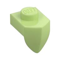 Plate Special 1 × 1 with Vertical Tooth Gelbgrün