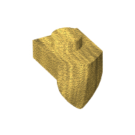 Plate Special 1 × 1 with Vertical Tooth Perlgold