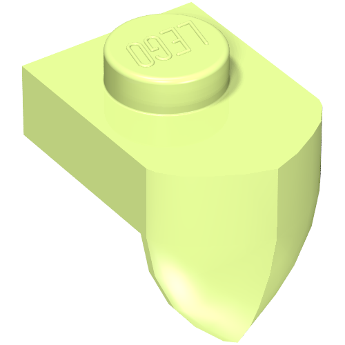 Plate Special 1 × 1 with Vertical Tooth Olive Green