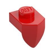 Plate Special 1 × 1 with Vertical Tooth Red