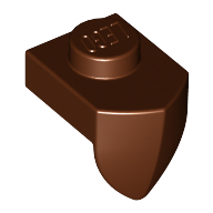 Plate Special 1 × 1 with Vertical Tooth Reddish Brown
