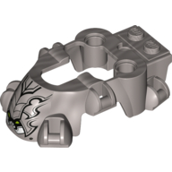 Fairing, Fly Wheel, Spider Shape with Black Armor Scales and White Fangs Print Mattsilber