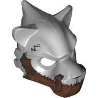 Mask Tiger with Copper Fangs and Armor with Rivets Print Hellblaugrau
