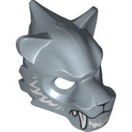 Mask Tiger with White Fangs and Fur Print Sandblau