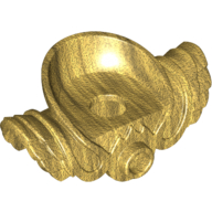 Minifig Neckwear Armor Shoulder Pads Elaborate with Raised Neck, Front Stud and 2 Back Studs Pearl Gold