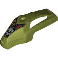 Fairing, Fly Wheel, Crocodile Streamlined Shape with Cragger Print Olivgrün