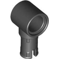 Technic Pin Connector Hub with 1 Pin with Friction Ridges Lengthwise Schwarz