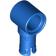 Technic Pin Connector Hub with 1 Pin with Friction Ridges Lengthwise Blue