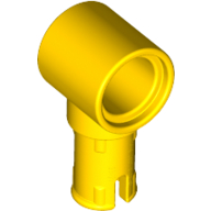 Technic Pin Connector Hub with 1 Pin with Friction Ridges Lengthwise Gelb