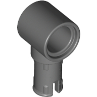 Technic Pin Connector Hub with 1 Pin with Friction Ridges Lengthwise Dark Bluish Gray