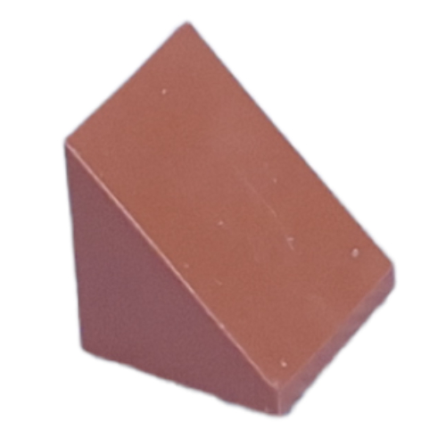 Modulex Slope 1 × 1 (45 degree, 1:1 slope) Modulex Brown