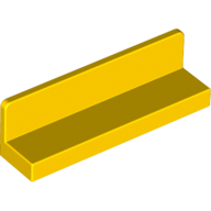 Panel 1 × 4 × 1 with Rounded Corners [Thin Wall] Yellow