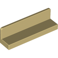 Panel 1 × 4 × 1 with Rounded Corners [Thin Wall] Tan