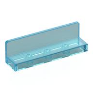 Panel 1 × 4 × 1 with Rounded Corners [Thin Wall] Transparent-Hellblau
