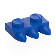 Plate Special 1 × 2 with Three Teeth [Tri-Tooth] Blau