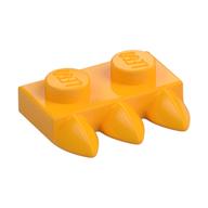 Plate Special 1 × 2 with Three Teeth [Tri-Tooth] Bright Light Orange