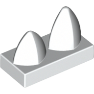 Tile Special 1 × 2 with Two Vertical Teeth / Tooth