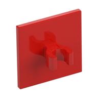 Road Sign Clip-on 2 × 2 Square [Thick Open O Clip] Red