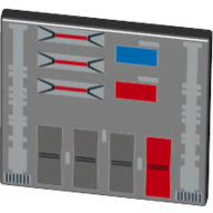 Road Sign Clip-on 2 × 2 Square with Lights Print Schwarz